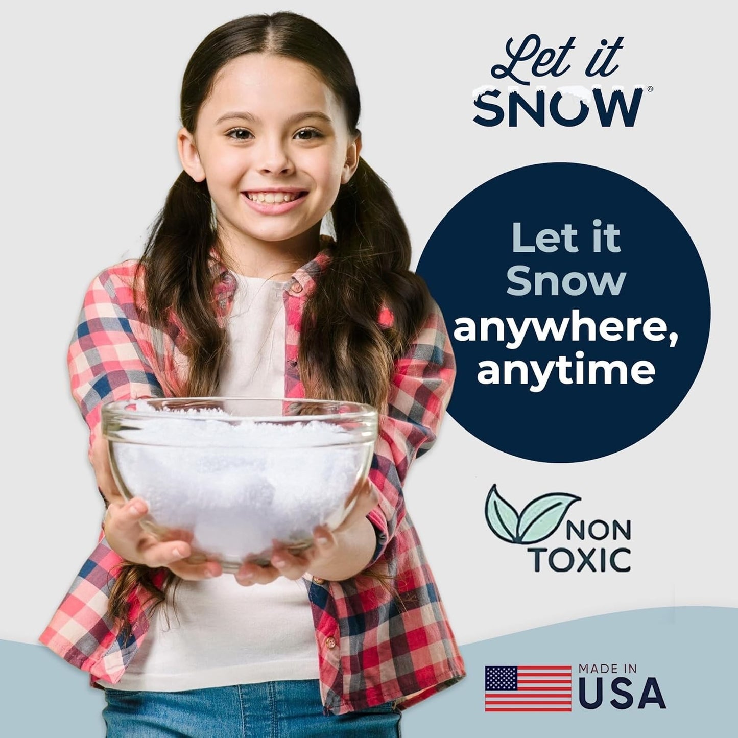 Let It Snow Instant Snow Powder for Slime and Fake Snow Decorations! Made in USA