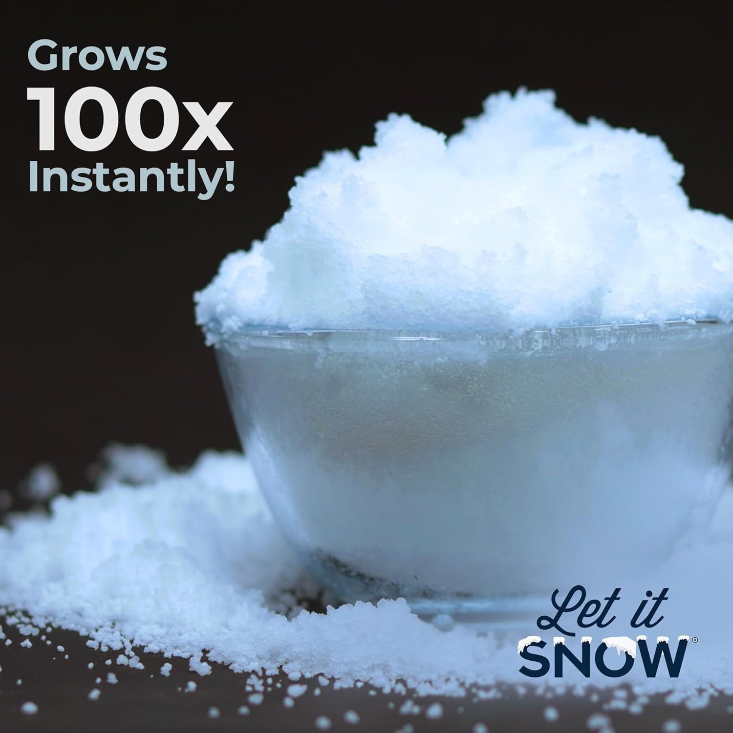 Let It Snow Instant Snow Powder for Slime and Fake Snow Decorations! Made in USA