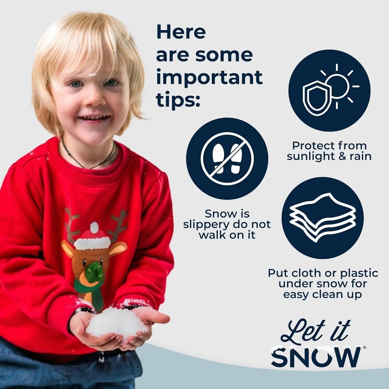 Let It Snow Instant Snow Powder for Slime and Fake Snow Decorations! Made in USA